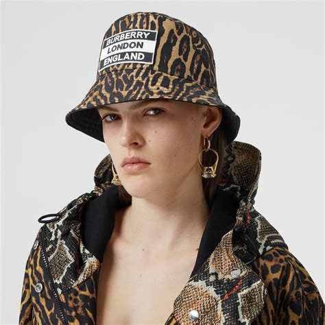 burberry leopard bucket hat|Burberry reversible bucket hat.